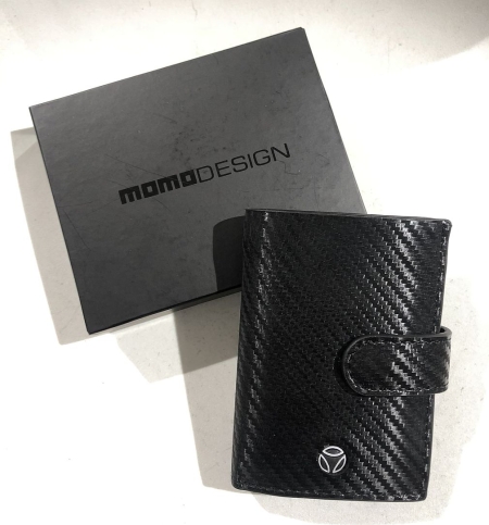 MOMO DESIGN Mini Portafoglio CARBON MO-04CA Black